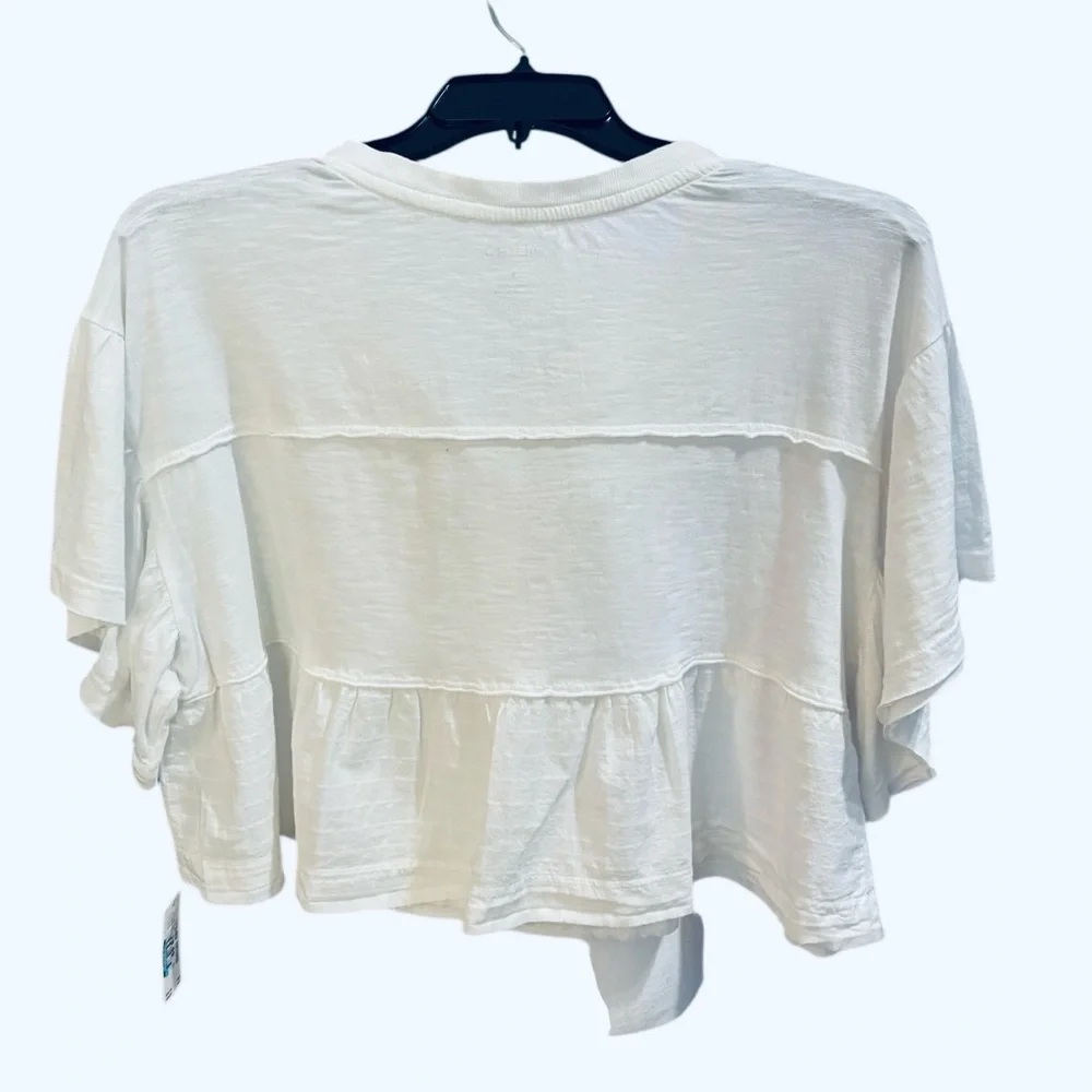 Pilcro Anthropologie White Lace Detail Top nwt - Picture 7 of 15